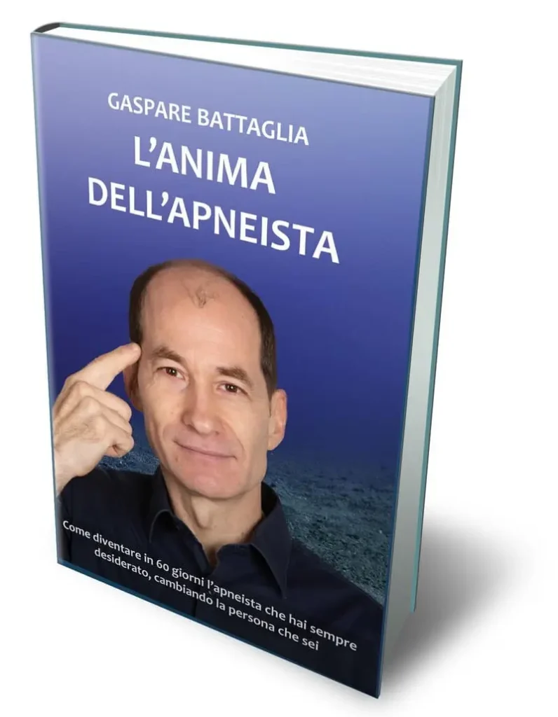 copertina libro L'Anima dell'Apneista Gaspare Battaglia